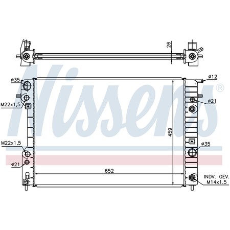 Nissen Nissens Radiator, 63073A 63073A
